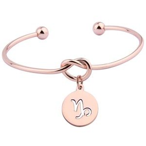ROSE GOLD CAPRICORN ♑️ ZODIAC LOVE KNOT ARM CUFF
